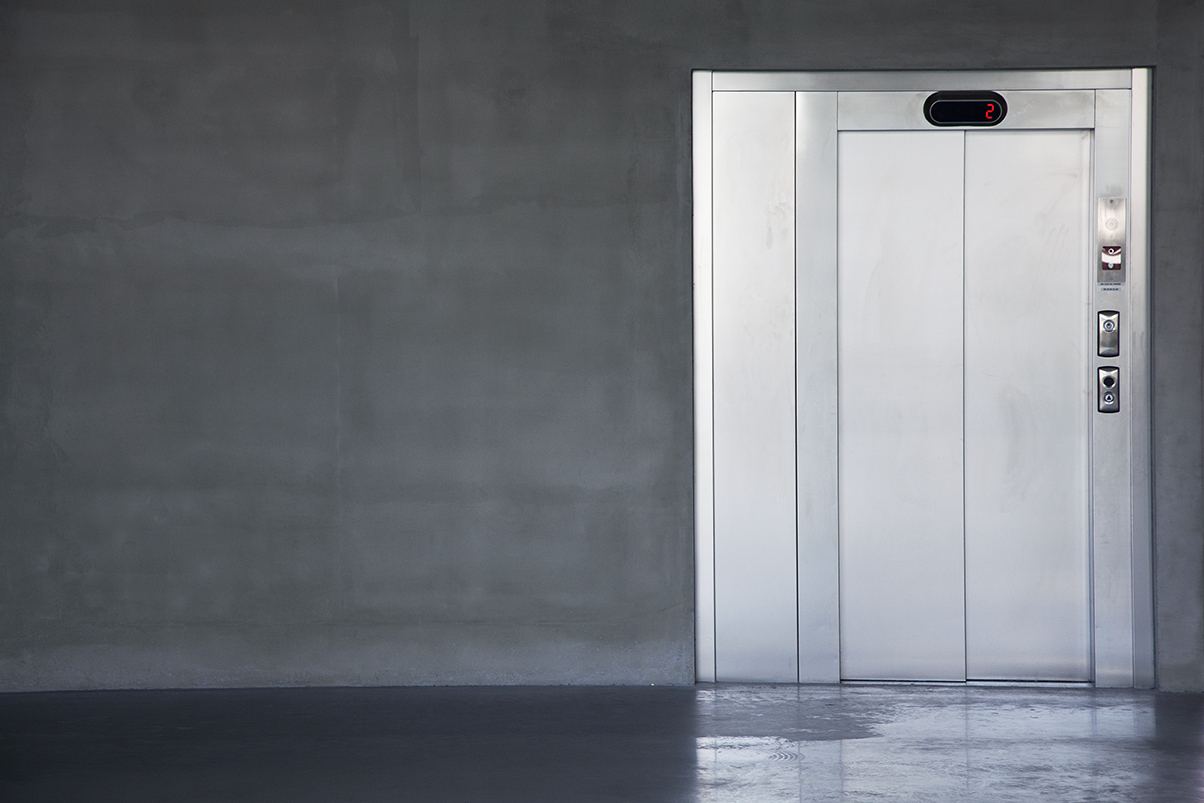 Modern commercial lift interior